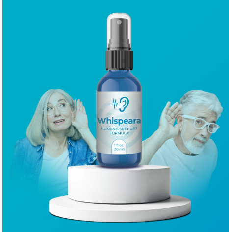 Whispeara 1 Bottles with elderly couple listening